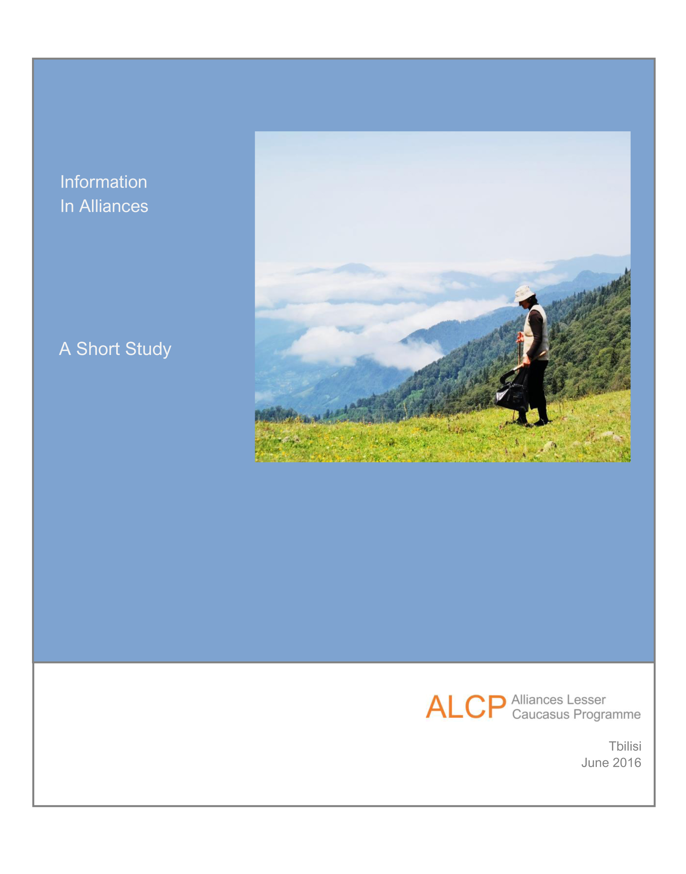 Information in Alliances - A Short Study June 2016